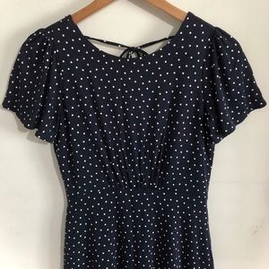 🆕LOFT | Dotted Tie-Back Dress w/Pockets 💕